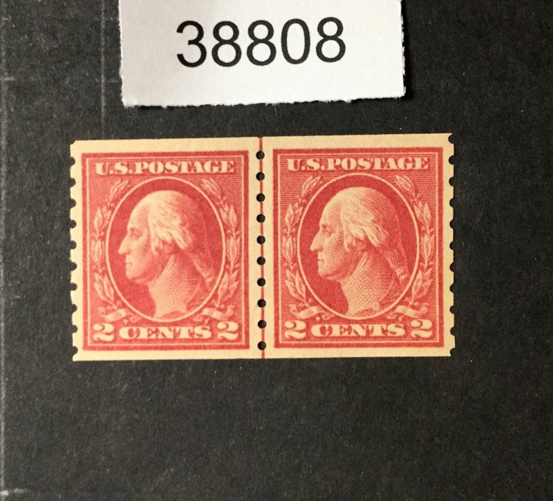 MOMEN: US STAMPS #413 MINT OG LH LINE PAIR  VF/XF LOT #38808