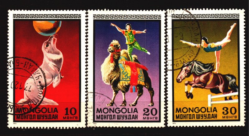 Mongolia Scott 708 and 710 - 711 used