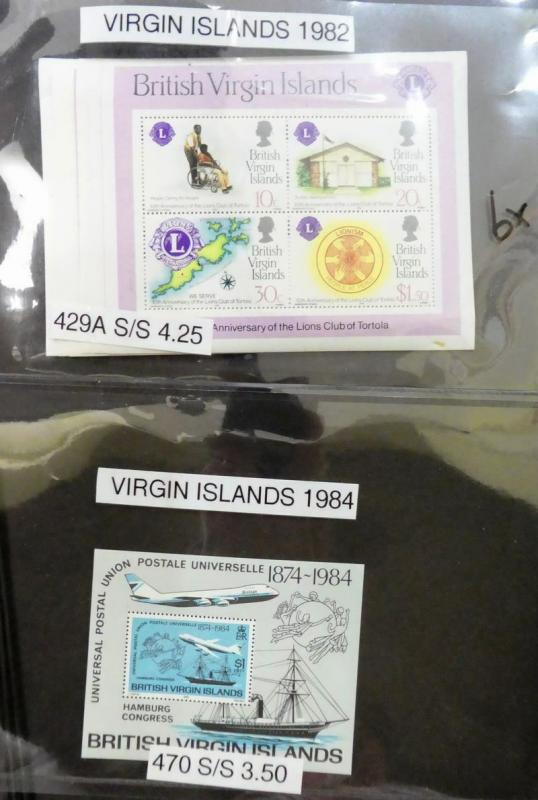 EDW1949SELL : VIRGIN ISLANDS Nice collection of VF MNH S/S & strips Retails $277