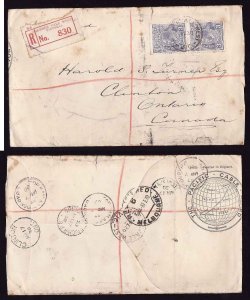 Australia reg'd cover #8720-to Canada-Garden Vale West, Victoria-7 Fe 19...