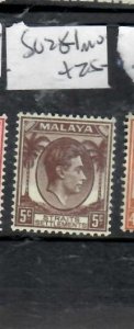 MALAYA STRAITS SETTLEMENTS KGVI  5C SG 281   MOG     P0320H