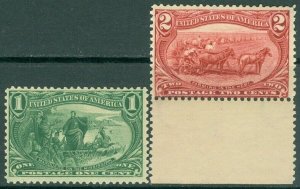 EDW1949SELL : USA 1898 Scott #285-86 Mint Never Hinged PO Fresh Catalog $135.00.