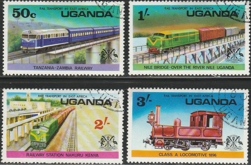 Uganda, #155-158 Used  From 1976