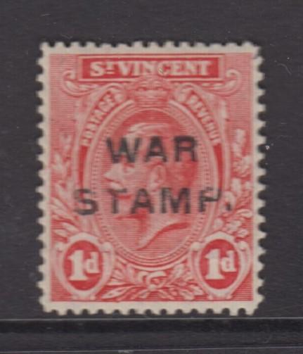 St Vincent - Scott MR1 - War Stamp Issue -1916 - Mint - Single 1d Stamp