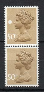 50p MACHIN UNMOUNTED MINT PAIR + PRINTING ERROR