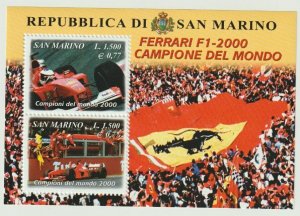 SAN MARINO 2001 Ferrari Formula 1, World Winner s/s MNH / N7852