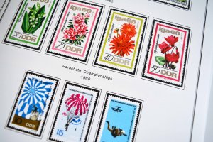 COLOR PRINTED EAST GERMANY DDR/GDR 1949-1990 STAMP ALBUM PAGES (334 ill. pages)