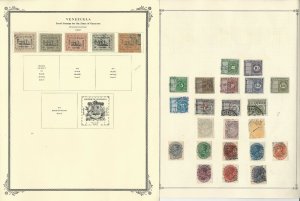 Venezuela BOB Stamp Collection on 4 Scott Specialty Pages, 1898-1912, JFZ