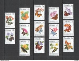 1994 Grenada Insects & Butterflies Michel #2834-47 Michel 70 Euro ** Nw0021