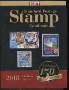 2018 Postage Stamp SCOTT CATALOGUE VOLUME 6 (A-B) (COUNTRIES SAN-Z)