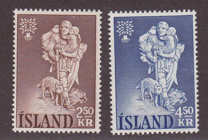 Iceland # 325-326, Mint Never Hinged Set