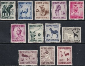 Sc 249 / 260 SWA South West Africa 1954 Culture complete MMH set CV $60.90