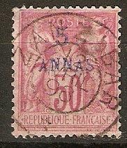 France Off Zanzibar 8 Mi 8 Usd SOTN Cds F/VF 1894 SCV $32.50