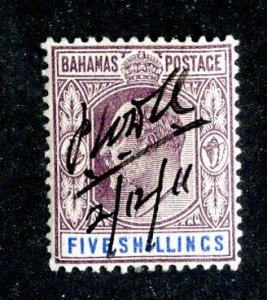 1902  Sc #42 used cv.$110 ( 686 Bahamas )