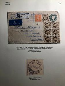 1945 British Field PO In Austria Airmail Cover To East London South Africa