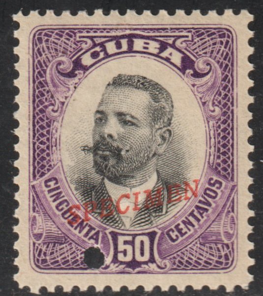 1910 Cuba Stamps Sc 245 Major General Antonio Maceo  Specimen MNH