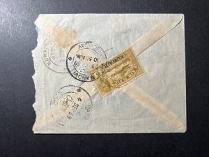 1939 Registered Kuwait Airmail Cover Kuwait to Bombay India