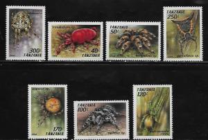 Tanzania 1235-41 Spiders Mint NH