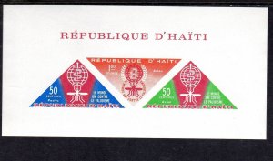 HAITI #C190a 1962 ERADICATE MALARIA MINT VF NH O.G IMPERF. S/S