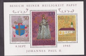 Liechtenstein # 816, State Visit of Pope John Paul II, NH, 1/2 Cat.