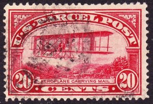 Scott Q8, VF Used, 20c Parcel Post, Some Short Perforations