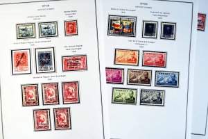 COLOR PRINTED SPAIN AIRMAIL 1920-1983 STAMP ALBUM PAGES (20 illustrated pages)