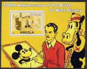 ANGOLA - 2001 - Walt Disney - Perf Min Sheet #1 - M N H - Private Issue