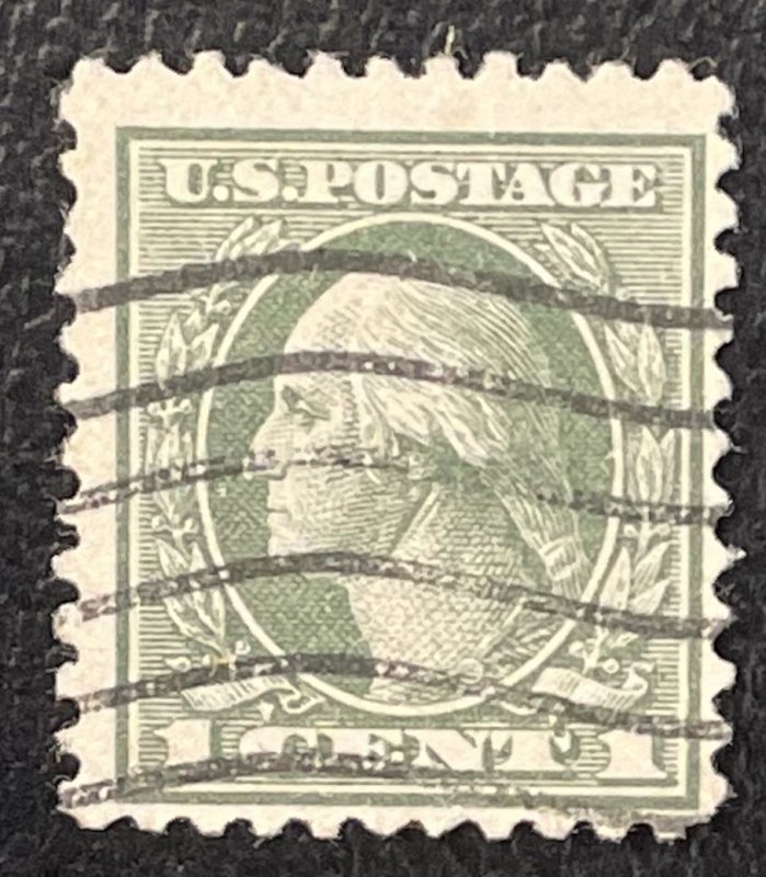 US #525 F Used (P11) - 1c Washington 1918 [US36.2.1]