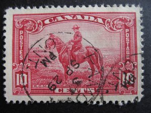 Canada RCMP bird cage variety Ut 223iv used, wonderful cancel and centering!