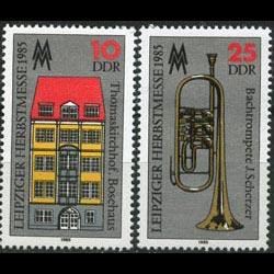 DDR 1985 - Scott# 2492-3 Leipzig Fair Set of 2 NH