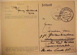 GERMANY PANZER PIONEER #19 ON 18.3.42 RUSLAND CARD