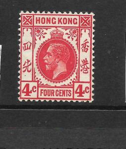 HONG KONG  1921-37  4c   KGV    MLH      SG 120