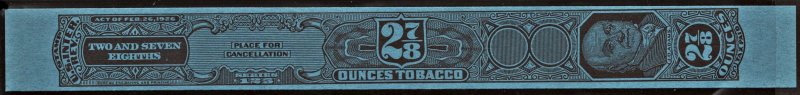 TG 1106b Series 125 2⅞ Ounce Tobacco Strip Taxpaid Revenue Stamp (1955) NGAI/NH