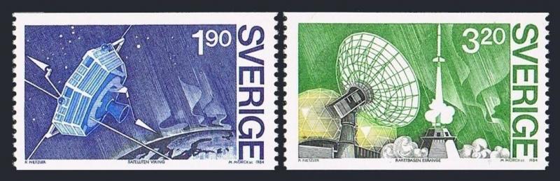 Sweden 1514-1515,MNH.Michel 1305-1306. Viking Satellite,1985.