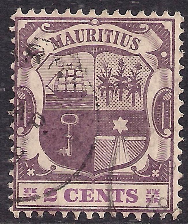 Mauritius 1904 - 07 KEV11 2ct Dull & Bright Purple used SG 165 ( E362 )