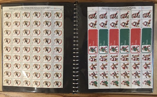 38 Different MNH Christmas Seal Sheets in album - See all scans - Free Ship