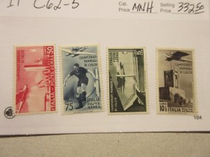 ITALY Scott C62-C65 Set, MINT NEVER HINGED, Lot14, Cat $332.50