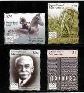 Micronesia 2004 - Athens Olympics - Set of 4 Stamps - Scott #603-6 - MNH