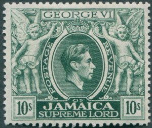 Jamaica 1950 10s myrtle-green Perf 13 SG133aa unused