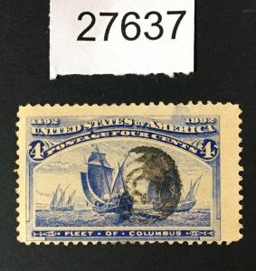 MOMEN: US STAMPS # 233 USED LOT #27637