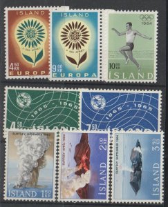 Iceland SC 367-8, 369, 370-1, 372-4 Mint, Never Hinged