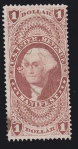 US R72c $1 Manifest Revenue Used F-VF SCV $40