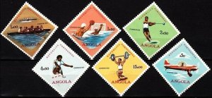 ANGOLA 1962 SPORT: Aerosport Water Polo Weightlifting Rowing etc. Omnibus, MNH