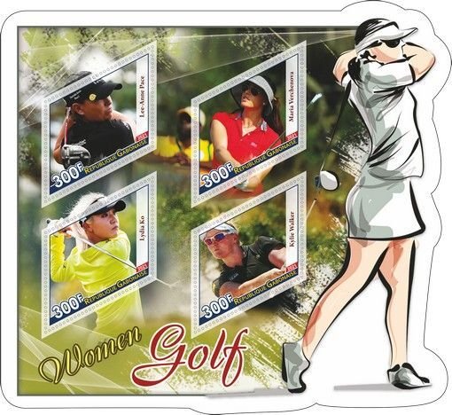 Stamps. Sports Golf  2021 year 1+1 sheets perforated Gabon