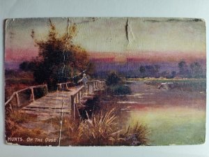 SCOTT #300 POSTAL HISTORY ON PICTURE POST CARD HUNTS ON THE OUSE