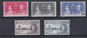 JAMAICA  1937 - 46   CORONATION & VICTORY SETS  M H