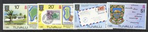 Tuvalu 133-6 MNH Map, Crest, Stamp on Stamp, Trees
