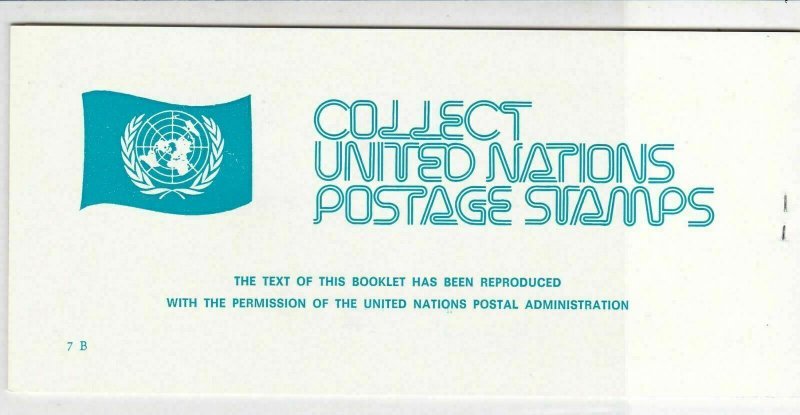 United Nations Mint Never Hinged Flags Stamps Booklet ref R 18470