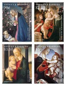 Antigua and Barbuda 2015 - Christmas Art - Set of 4 Stamps - MNH