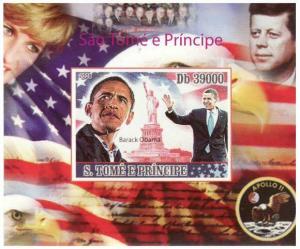 St Thomas - Obama - Deluxe Imperf Stamp S/S - 19A-117